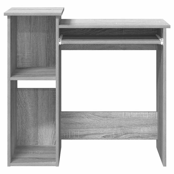 Schreibtisch mit Regal Grau Sonoma