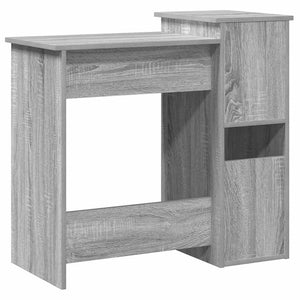 Schreibtisch mit Regal Grau Sonoma