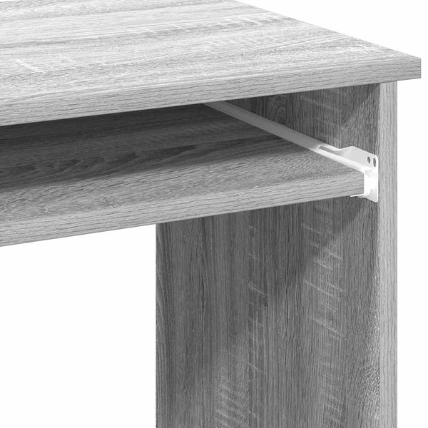 Schreibtisch mit Regal Grau Sonoma