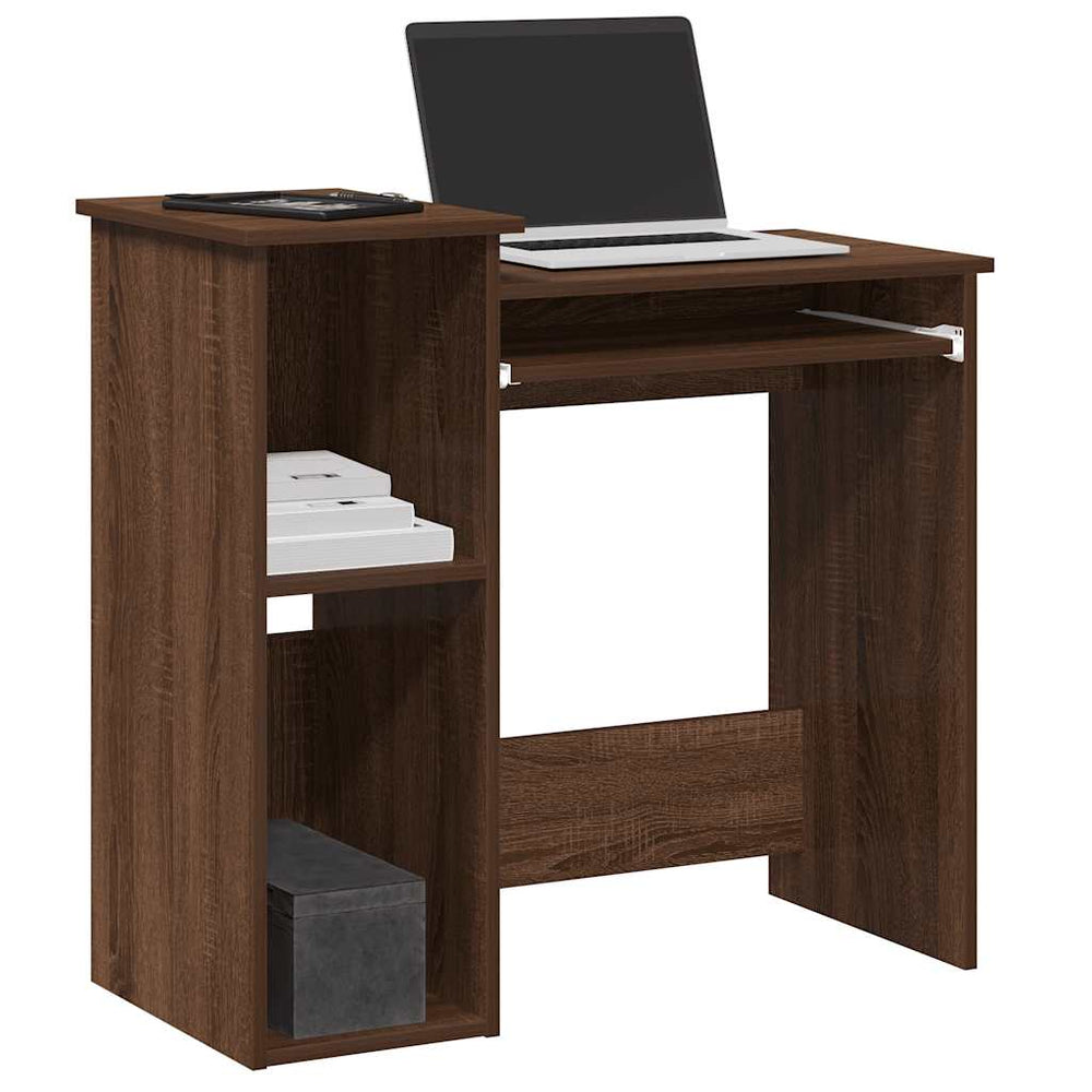 Schreibtisch mit Regal, Eichenoptik