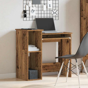 Schreibtisch mit Regal in Altholz-Optik