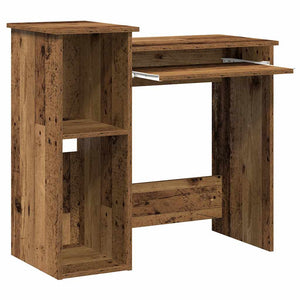 Schreibtisch mit Regal in Altholz-Optik