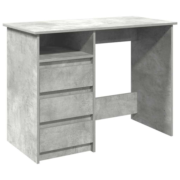 vidaXL Bureau gris béton 102x50x75 cm Bois d'ingénierie