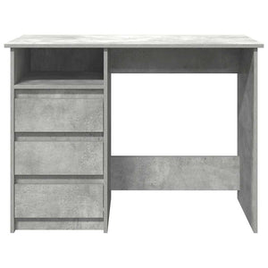 vidaXL Bureau gris béton 102x50x75 cm Bois d'ingénierie