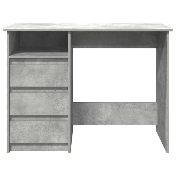 vidaXL Bureau gris béton 102x50x75 cm Bois d'ingénierie