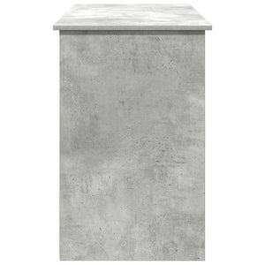 vidaXL Bureau gris béton 102x50x75 cm Bois d'ingénierie