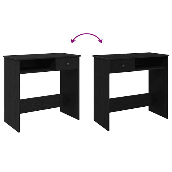 Schwarzer Schreibtisch 80x40 cm