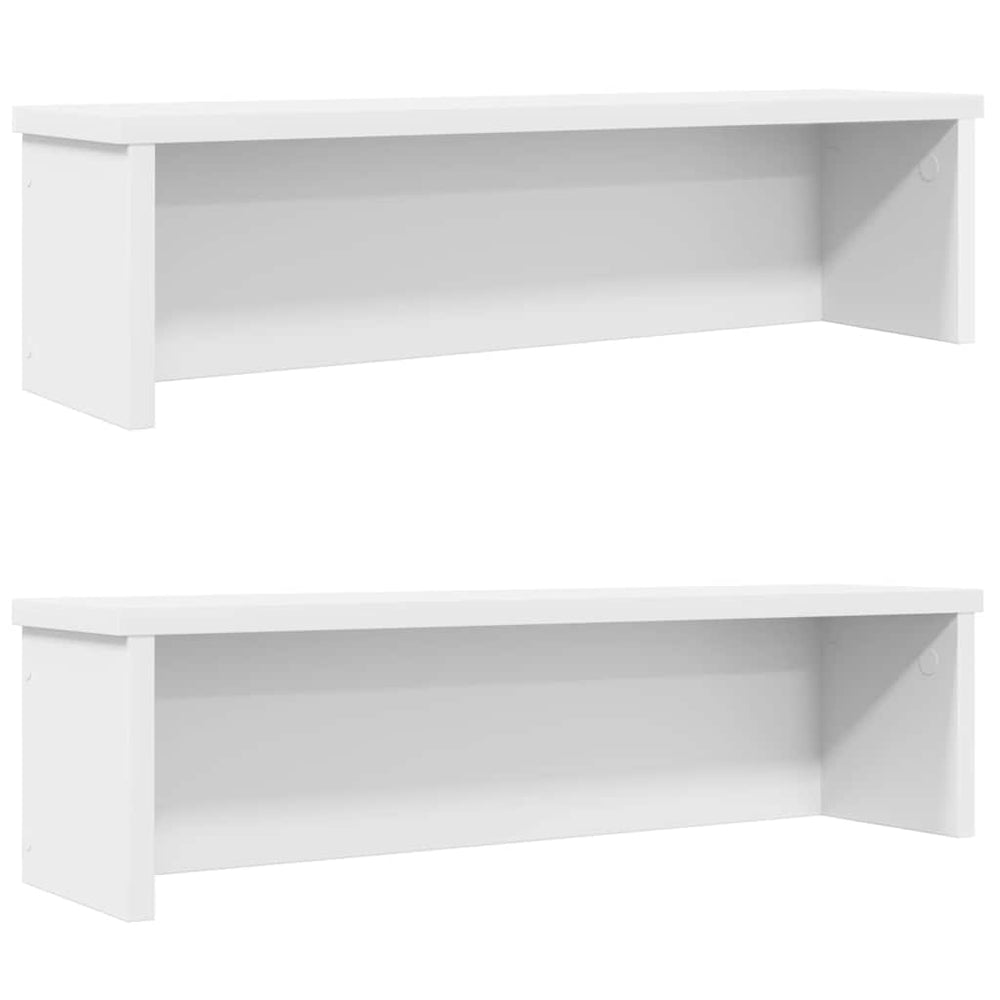 Stapelbare Küchenregale, 2er-Set, Weiß