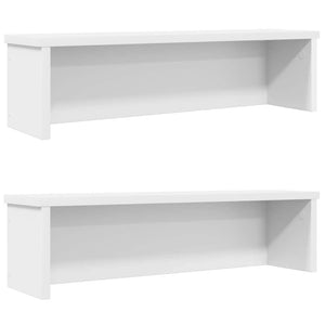 Stapelbare Küchenregale, 2er-Set, Weiß