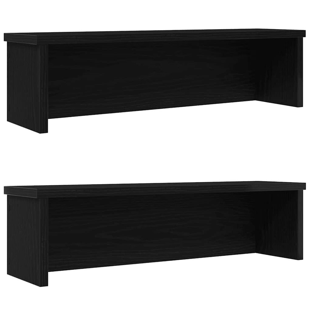 Stapelbare Küchenregale, 2er-Set, Schwarz