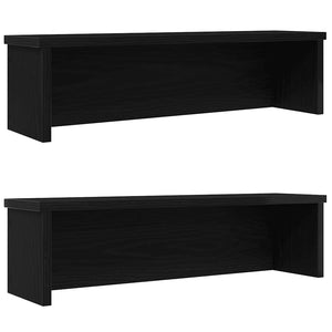 Stapelbare Küchenregale, 2er-Set, Schwarz