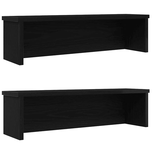 Stapelbare Küchenregale, 2er-Set, Schwarz