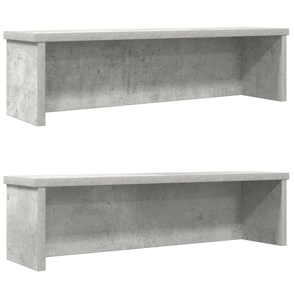 Stapelbare Küchenregale, 2er-Set, Betongrau
