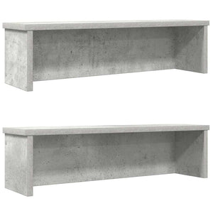 Stapelbare Küchenregale, 2er-Set, Betongrau