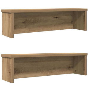 Stapelbare Küchenregale, 2er Set, Eiche