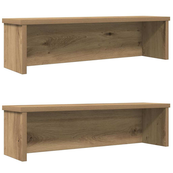 Stapelbare Küchenregale, 2er Set, Eiche