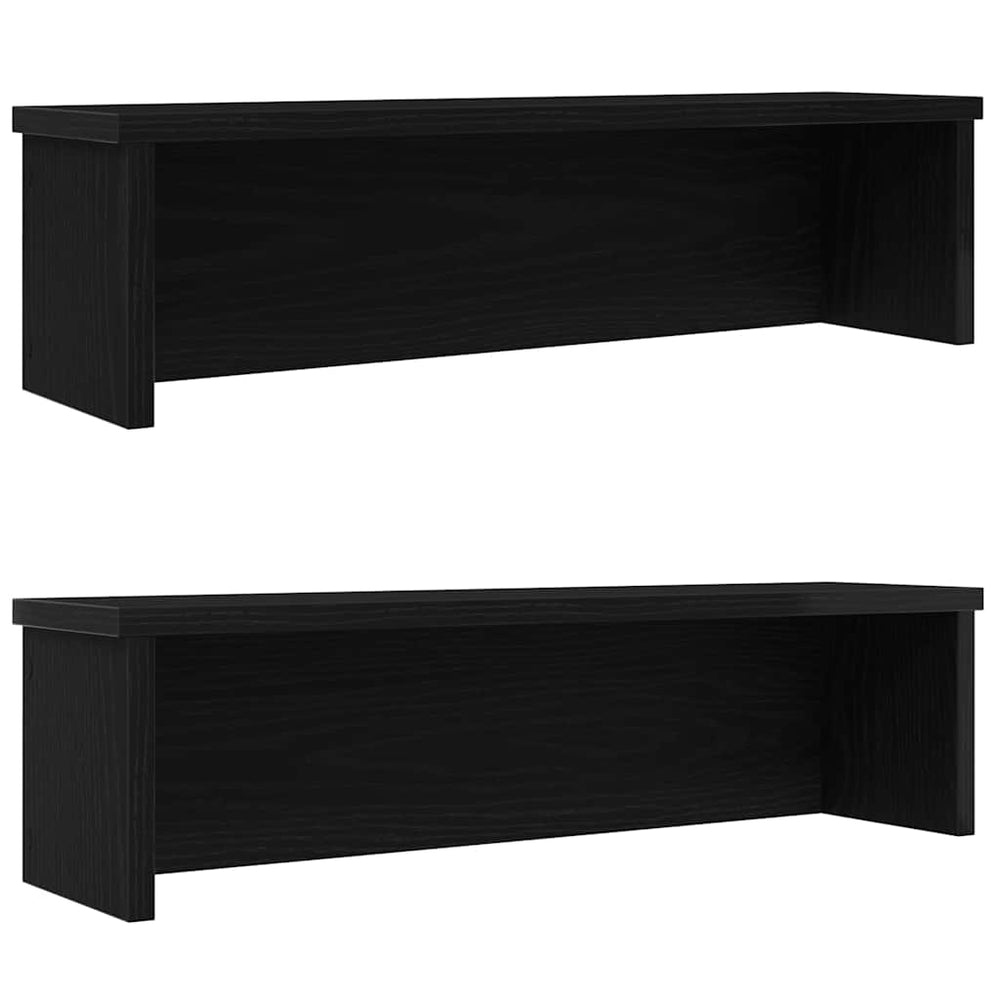 Stapelbare Küchenregale, 2er Set, Schwarz