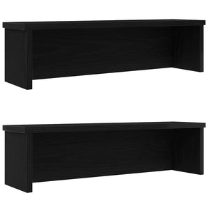 Stapelbare Küchenregale, 2er Set, Schwarz