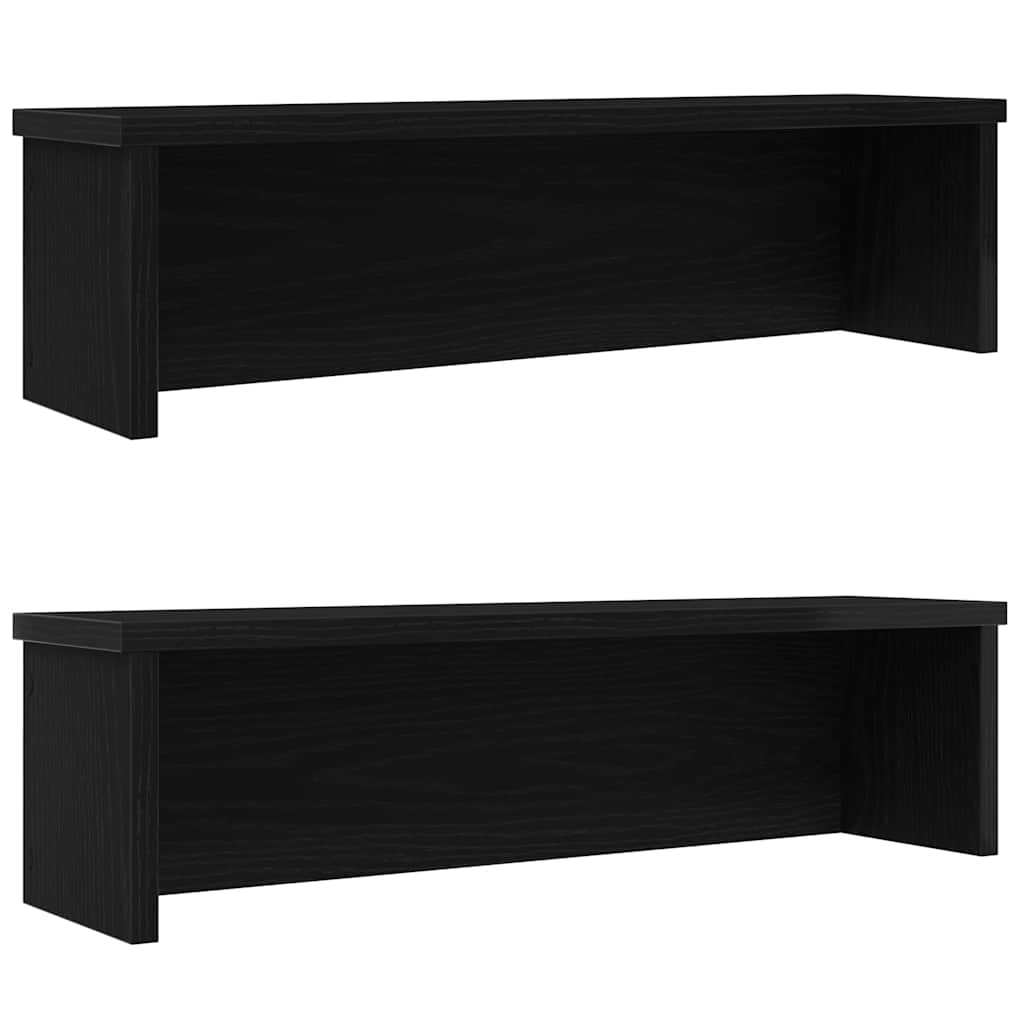 Stapelbare Küchenregale, 2er Set, Schwarz