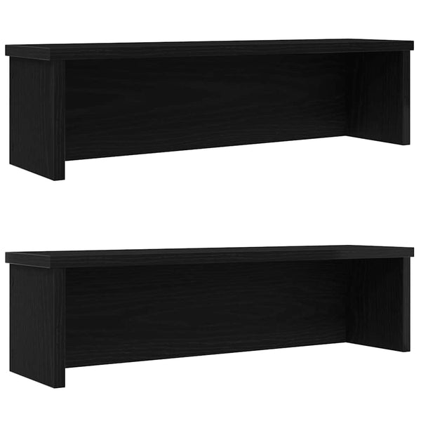 Stapelbare Küchenregale, 2er Set, Schwarz