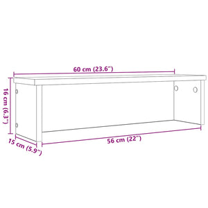 Stapelbares Küchenregal Betongrau 60cm