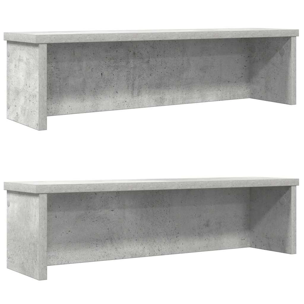 Stapelbare Küchenregale, 2er-Set, Betongrau