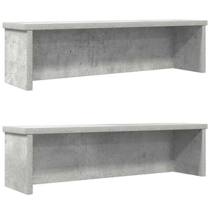 Stapelbare Küchenregale, 2er-Set, Betongrau