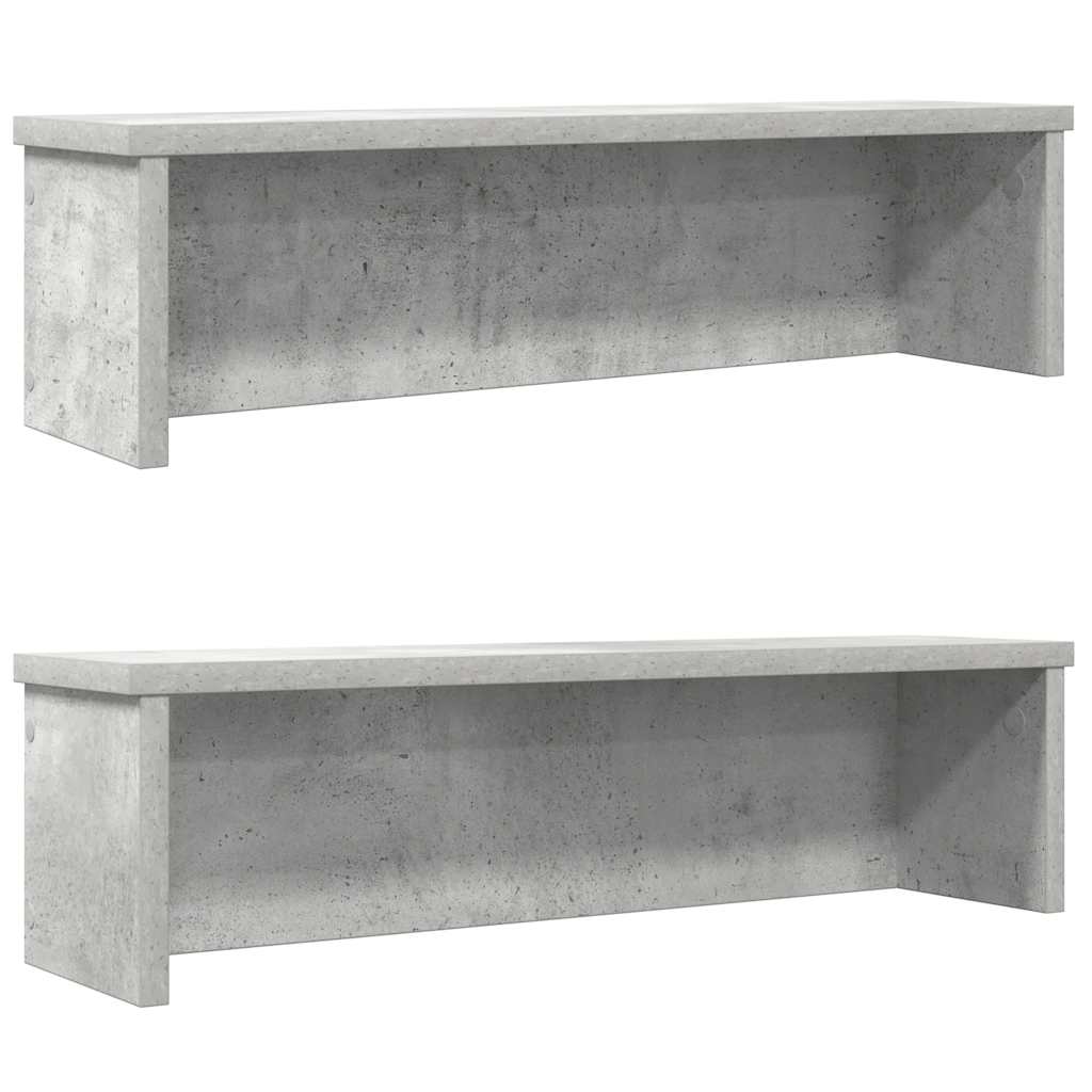 Stapelbare Küchenregale, 2er-Set, Betongrau