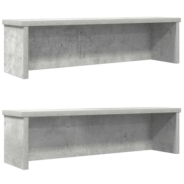 Stapelbare Küchenregale, 2er-Set, Betongrau