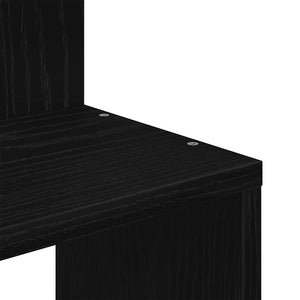 Schwarzes Wand-Eckregal, 32x32x127,5 cm
