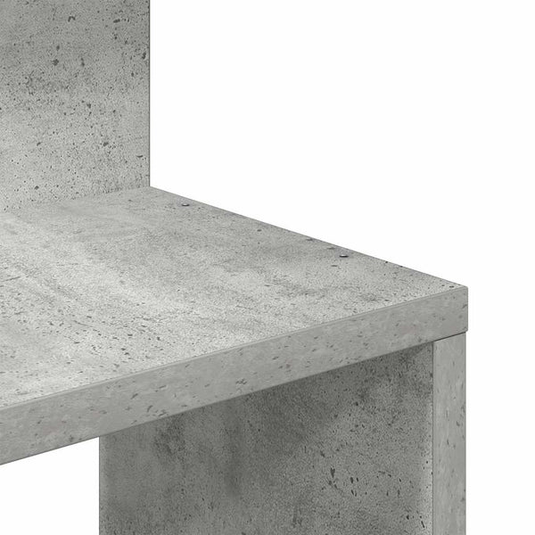 Betongraues Wand-Eckregal, 32x32x127,5 cm