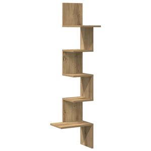 Wand-Eckregal Artisan Eiche 32x32x127,5 cm