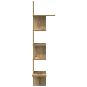 Wand-Eckregal Artisan Eiche 32x32x127,5 cm