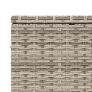 Hellgraue Poly Rattan Sonnenliege