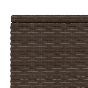 Braune Poly Rattan Sonnenliege mit Auflage