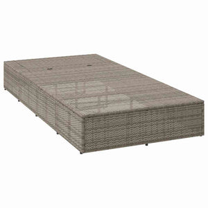 Graue Poly Rattan Sonnenliege