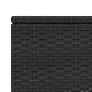 Schwebende Sonnenliege Schwarz Poly Rattan