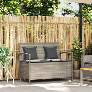 Gartenbank mit Stauraum Hellgrau