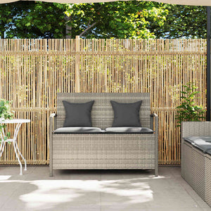 Gartenbank mit Stauraum Hellgrau