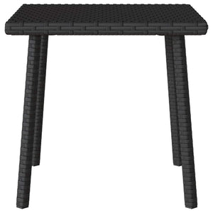 Schwarzer Garten Couchtisch Poly Rattan 40x40 cm