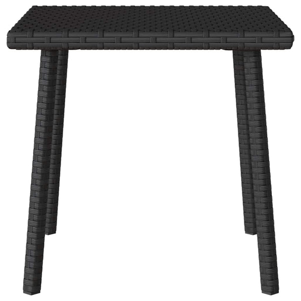 Schwarzer Garten Couchtisch Poly Rattan 40x40 cm