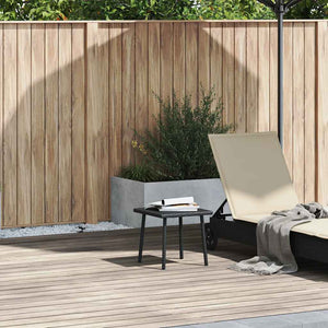 Schwarzer Garten Couchtisch Poly Rattan 40x40 cm