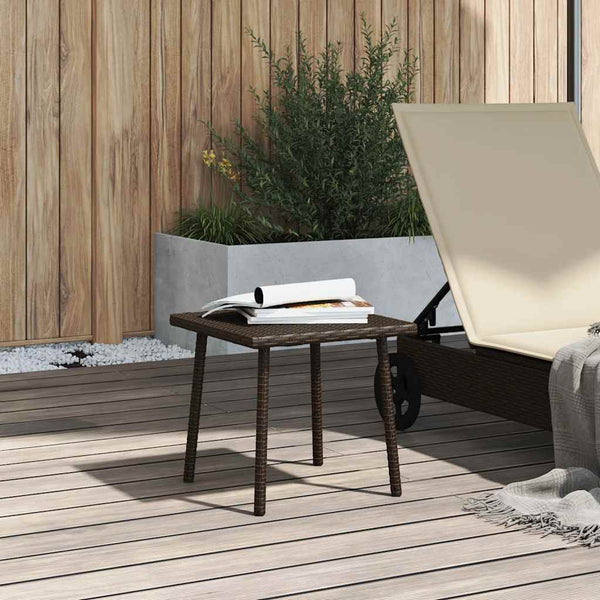 Rechteckiger Garten Couchtisch Braun Rattan 40x40