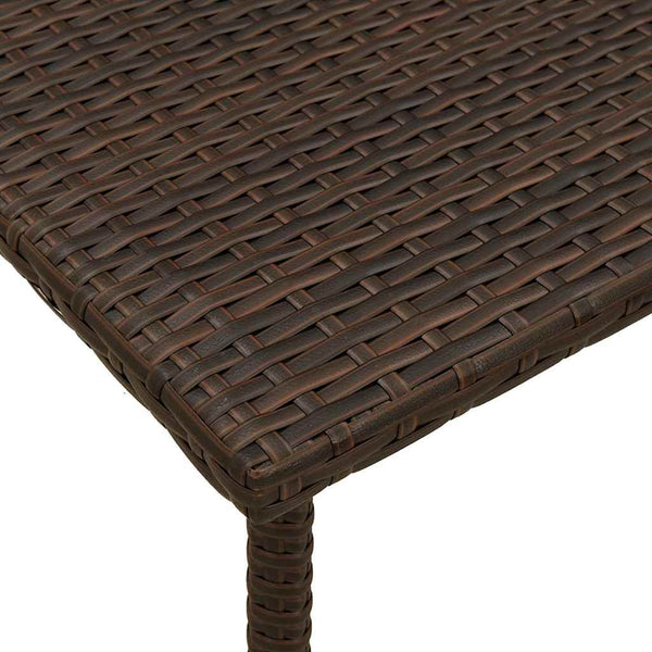 Rechteckiger Garten Couchtisch Braun Rattan 40x40