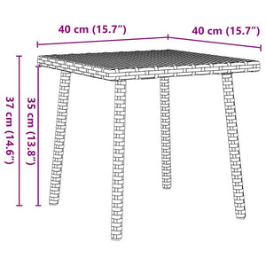 Rechteckiger Garten Couchtisch Braun Rattan 40x40