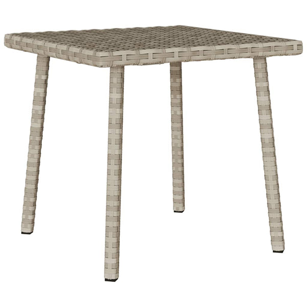 vidaXL Garden Coffee Table Rectangular Light Gray 40x40x37 cm Poly Rattan