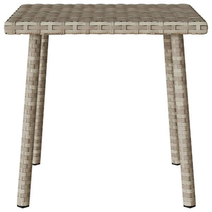 vidaXL Garden Coffee Table Rectangular Light Gray 40x40x37 cm Poly Rattan