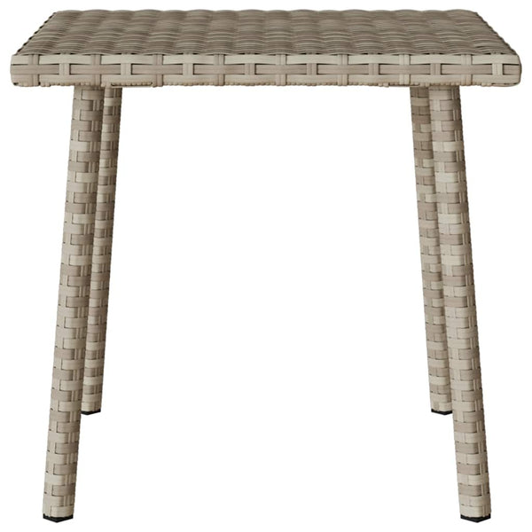vidaXL Garden Coffee Table Rectangular Light Gray 40x40x37 cm Poly Rattan
