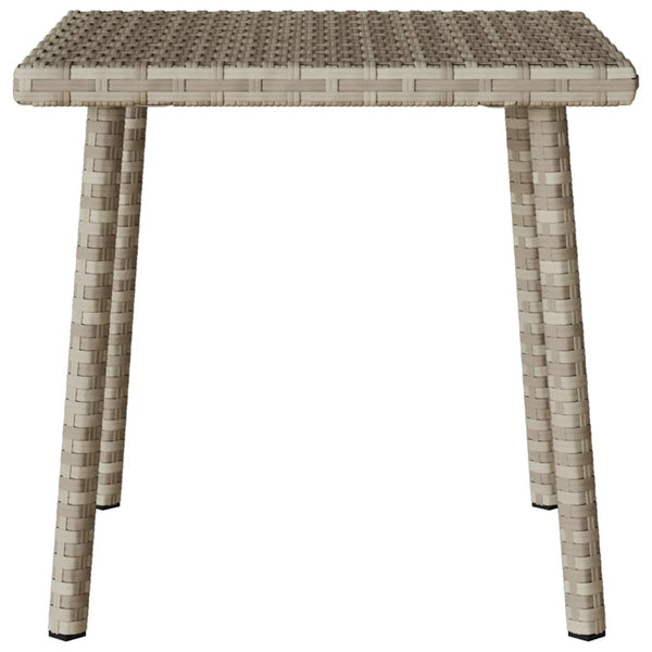 vidaXL Garden Coffee Table Rectangular Light Gray 40x40x37 cm Poly Rattan