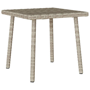vidaXL Garden Coffee Table Rectangular Light Gray 40x40x37 cm Poly Rattan
